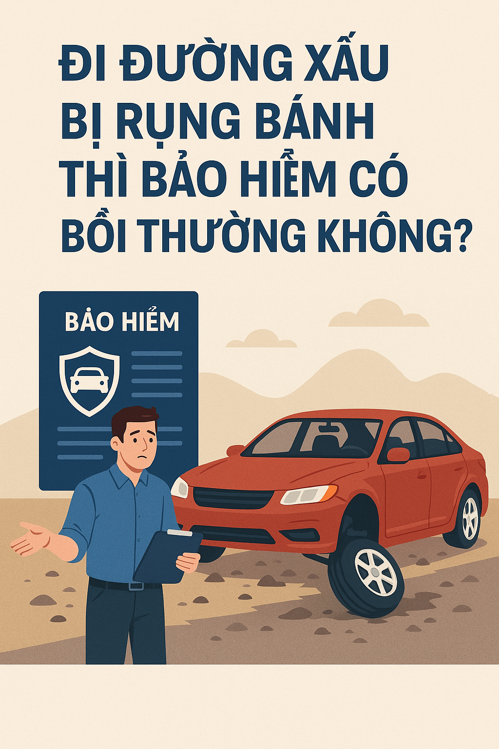 Đi đường xấu bị rụng bánh, Rụng bánh bảo hiểm có bồi thường không, Đang đi thì bị rơi bánh xe, Bảo hiểm ô tô, Bảo hiểm thân vỏ ô tô, Emily xevaban, Bảo hiểm bắt buộc, Mua bảo hiểm ô tô, bảo hiểm ô tô tư vấn miễn phí, đòi quyền lợi bảo hiểm miễn phí