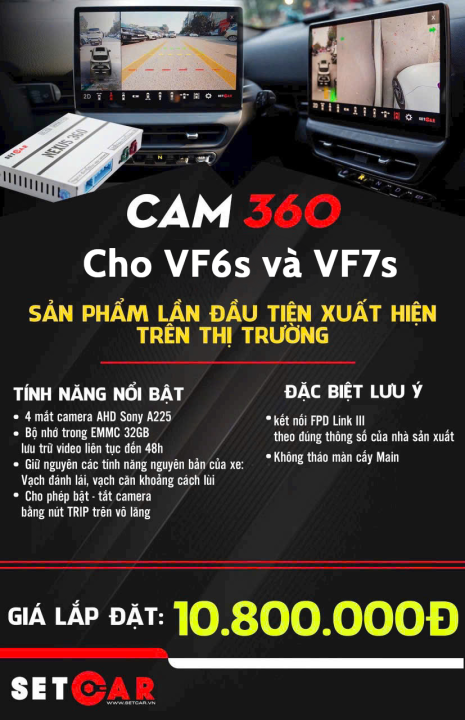 Camera 360 cho VF6s, VF7s