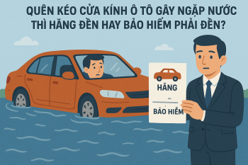 Quên kéo cửa kính ô tô gây ngập nước - Hãng hay bảo hiểm phải đền?