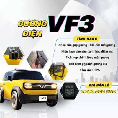 Gập gương điện cho Vf3