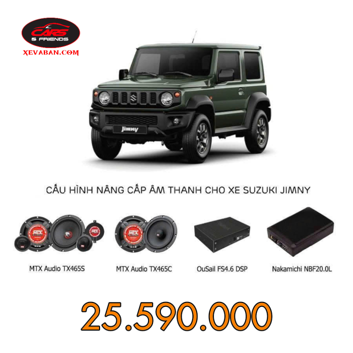 Nâng cấp âm thanh cho Suzuki Jimny