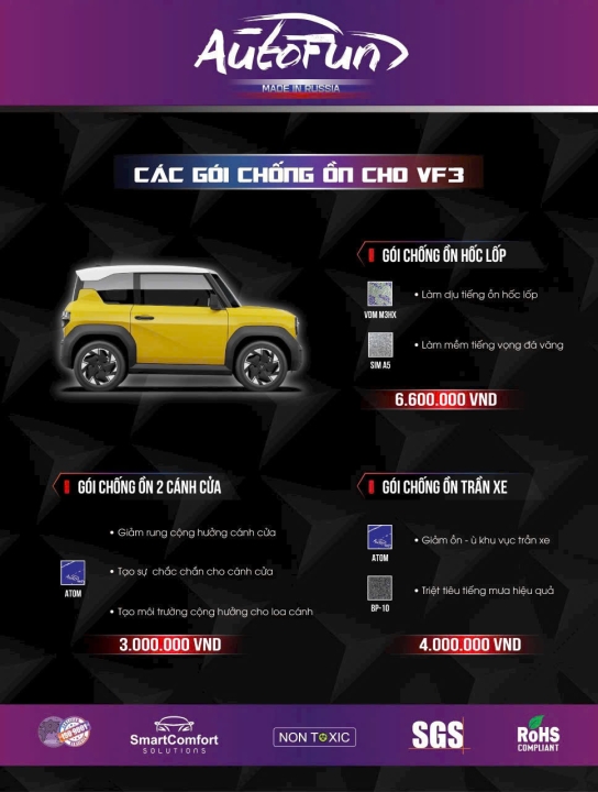 Gói chông ồn Vinfast VF3